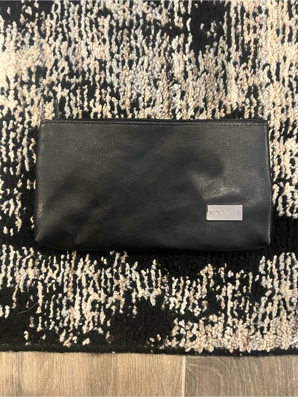 Morphe Black Men's Toiletry Bag with Metal Logo Plate